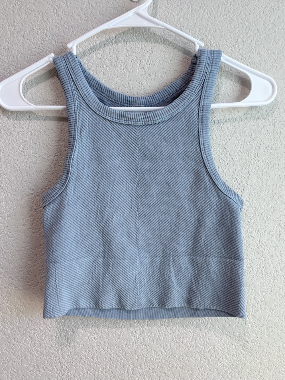 Nikibiki Crop Top Tank Top Chevron Light Blue Women’s Size Small